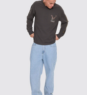 Seen & Heard Oversize Long Sleeve Tee - Merch Black | Thrills Co