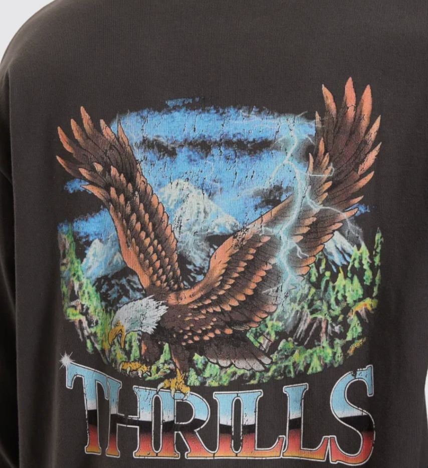 Seen & Heard Oversize Long Sleeve Tee - Merch Black | Thrills Co