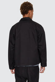 Chaotic Interventions Cropped Overshirt - Black | Thrills Co