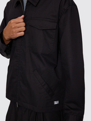Chaotic Interventions Cropped Overshirt - Black | Thrills Co