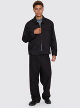 Chaotic Interventions Cropped Overshirt - Black | Thrills Co