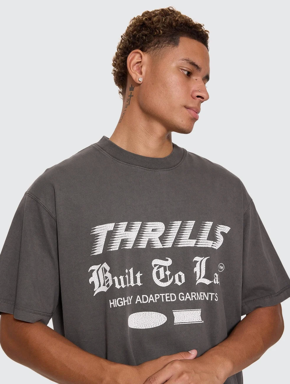 Built to Last Overszie Tee - Merch Black | Thrills Co