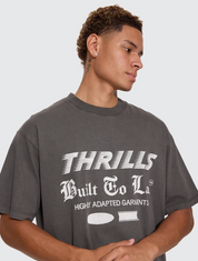 Built to Last Overszie Tee - Merch Black | Thrills Co