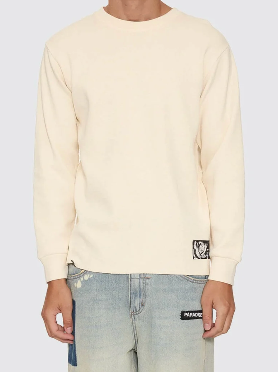 New Delusions Waffle Long Sleeve - Unbleached | Thrills Co