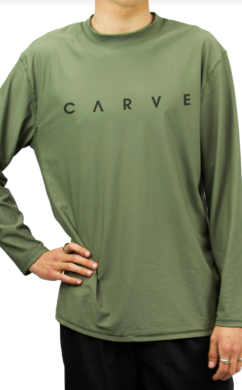 Stapler Long Sleeved Rashie - Khaki | CARVE