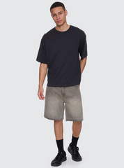 Hemp Thrills Embro Oversize Box Crop Tee | Thrills Co