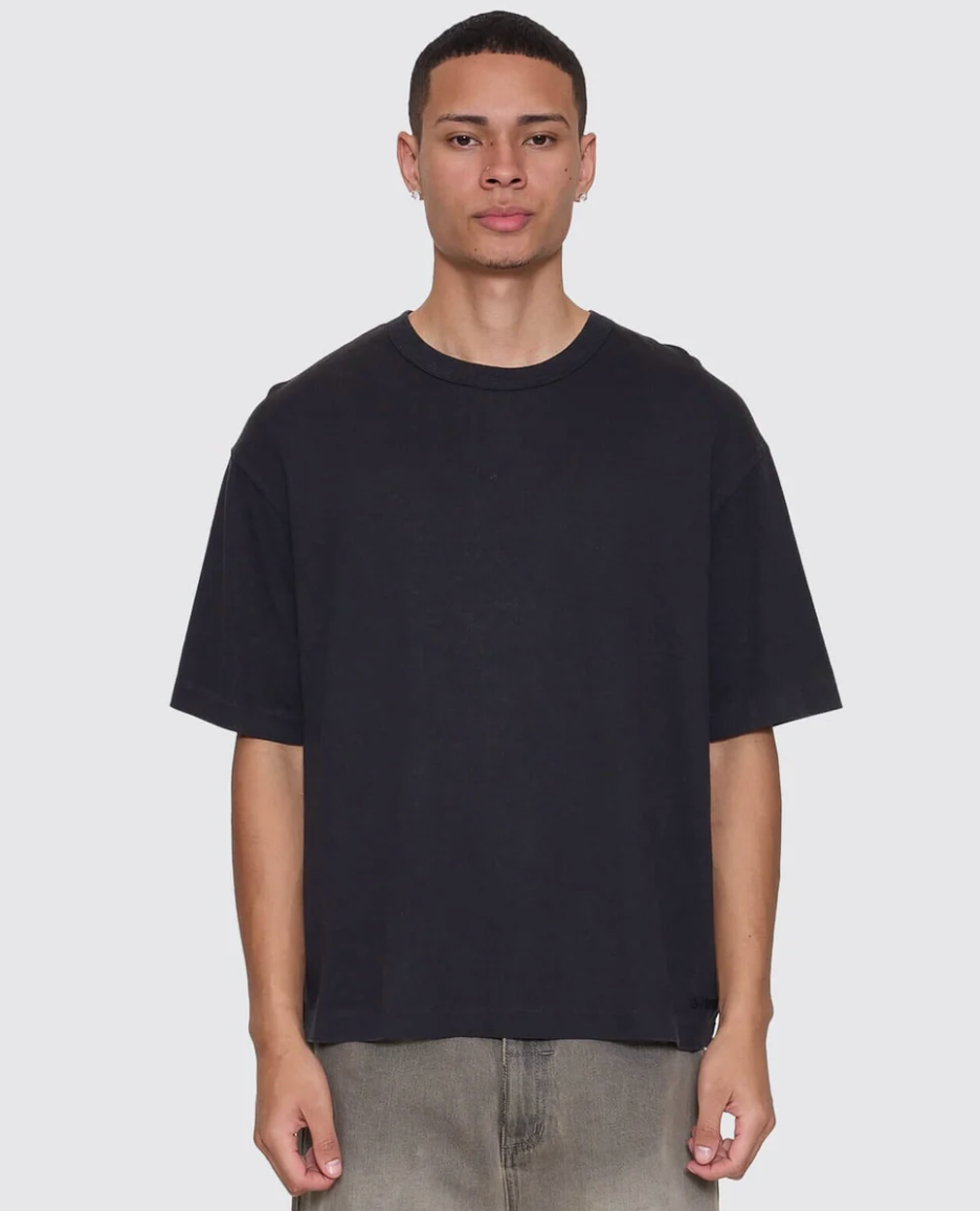 Hemp Thrills Embro Oversize Box Crop Tee | Thrills Co