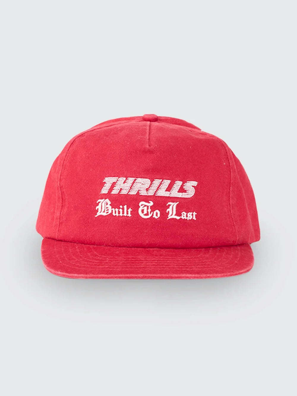 Built to Win 5 Panel Cap - Red | Thrills Co