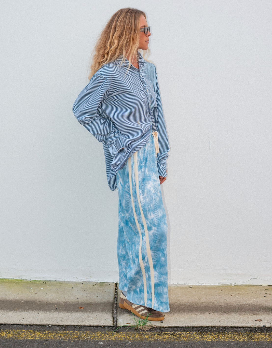 Waffle Lounge Pants in Cloud Tie Dye | Atmosea