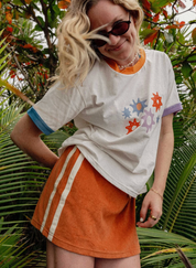 Sporty Terry Skirt in Rust
