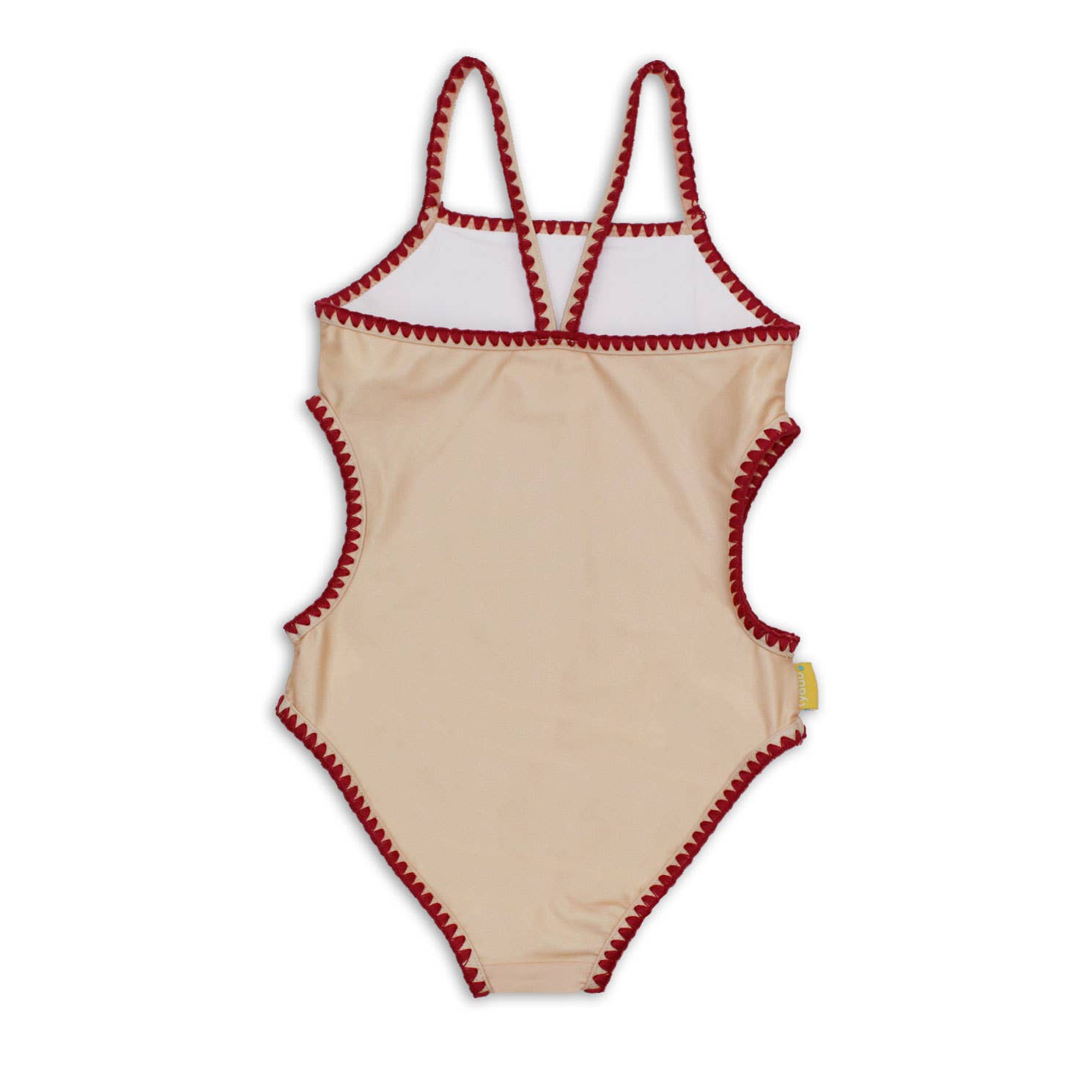 Embroidered Swimsuit Vanilla Fire Bird Placement Print | Tyoub
