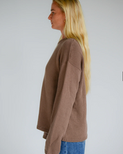 Lucia Knit Jumper Mocha | The Bare Road