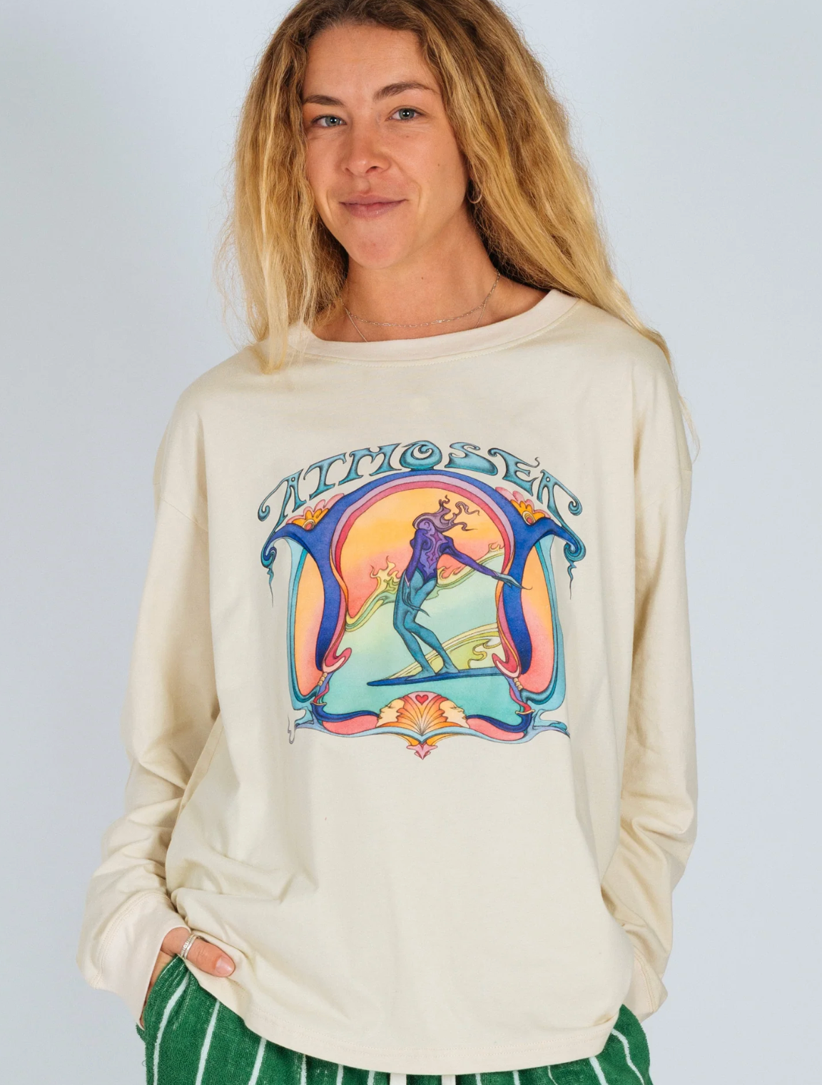 Saline Shrine’ By Angie Samblotte x - Artist Oversized Longsleeve Tee | Atmosea
