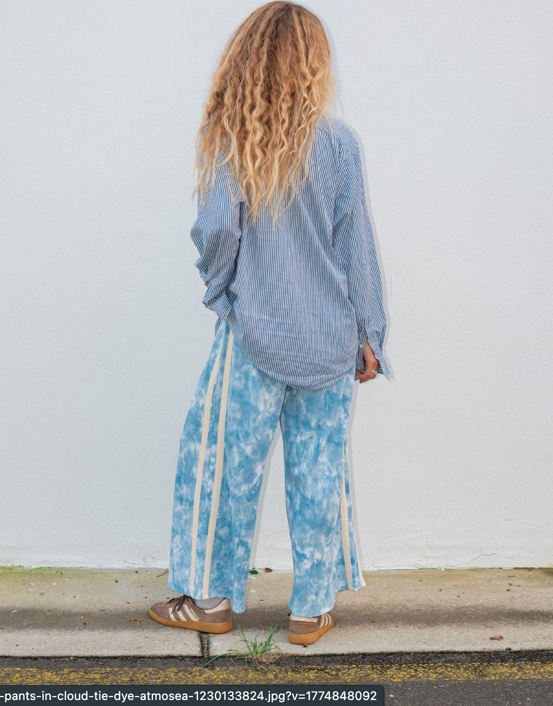 Waffle Lounge Pants in Cloud Tie Dye | Atmosea