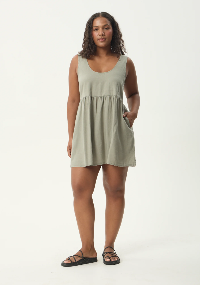 Jesse Mini Dress - Olive | Afends