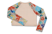 Long Sleeve Cropped Rash Vest - Phoenix Print | Tyoub