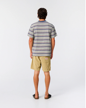 Sun Cured Stripe Tee - Worker Blue