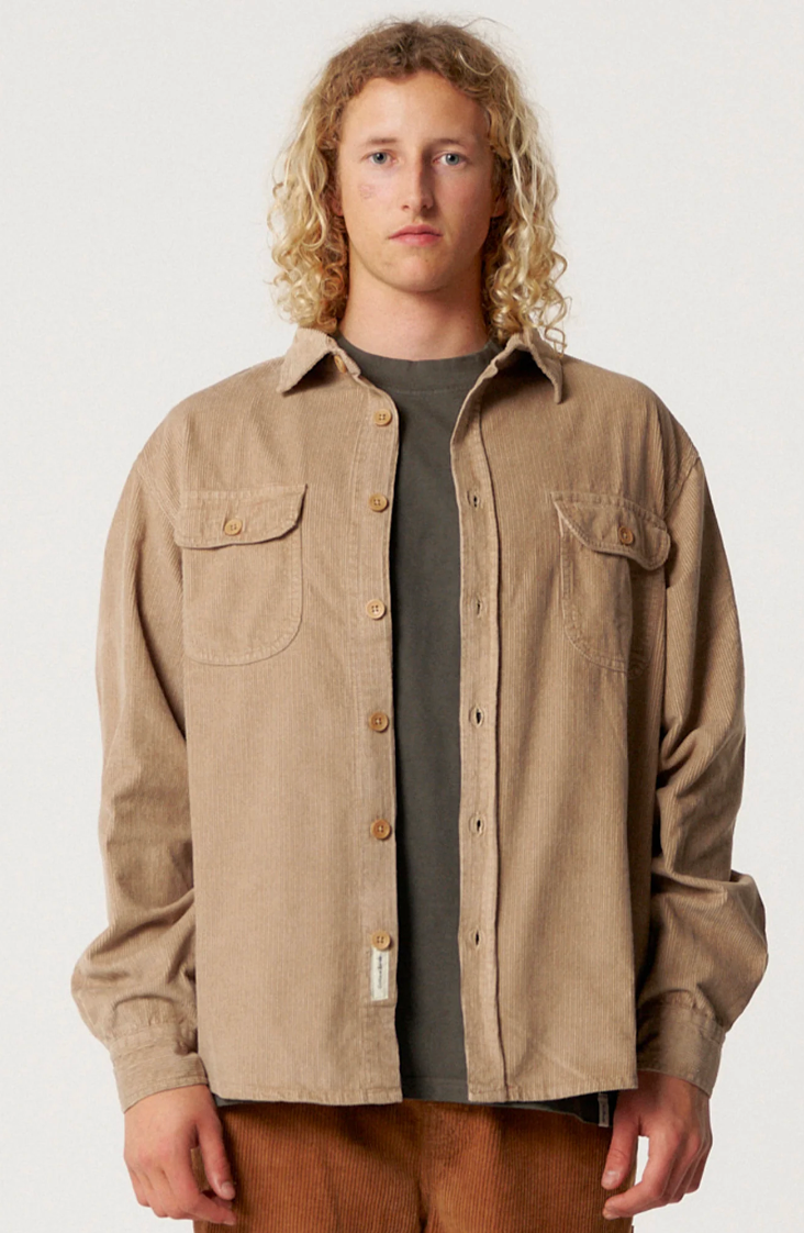 Lazy Boy Cord Shirt - Taupe | The Critical Slide Society