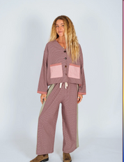 Patchwork Pant in Hounds Tooth Combo | Atmosea