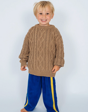 Kids Cable Knit in Mocha | Atmosea
