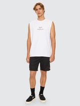 Paradise Before Anarchy Muscle Tee - White | Thrills Co