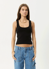 Layden Rib Singlet - Black | Afends