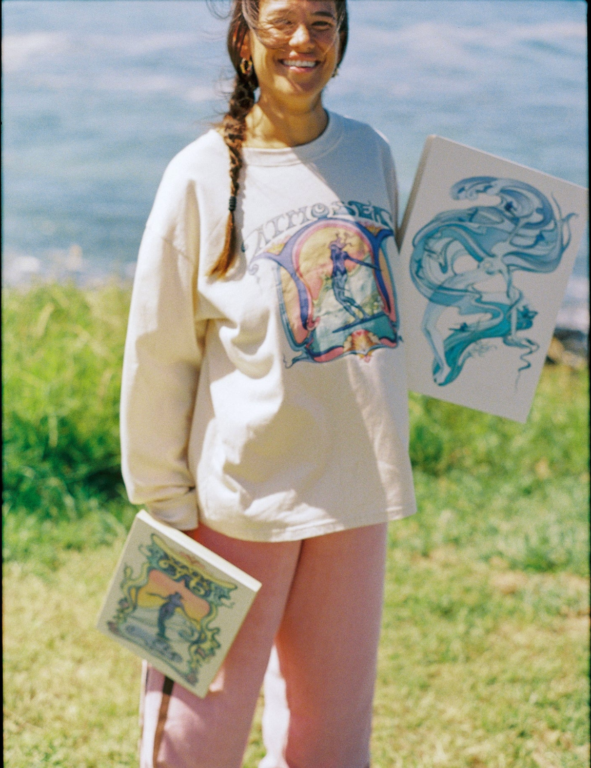 Saline Shrine’ By Angie Samblotte x - Artist Oversized Longsleeve Tee | Atmosea