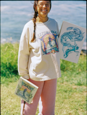 Saline Shrine’ By Angie Samblotte x - Artist Oversized Longsleeve Tee | Atmosea