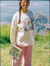 Saline Shrine' By Angie Samblotte x - Artist Oversized Longsleeve Tee | Atmosea