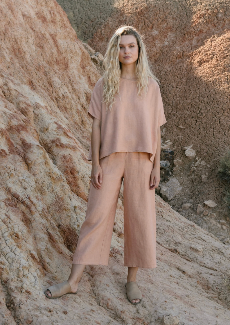 Boxy Top - Rose | Hemp Clothing Australia