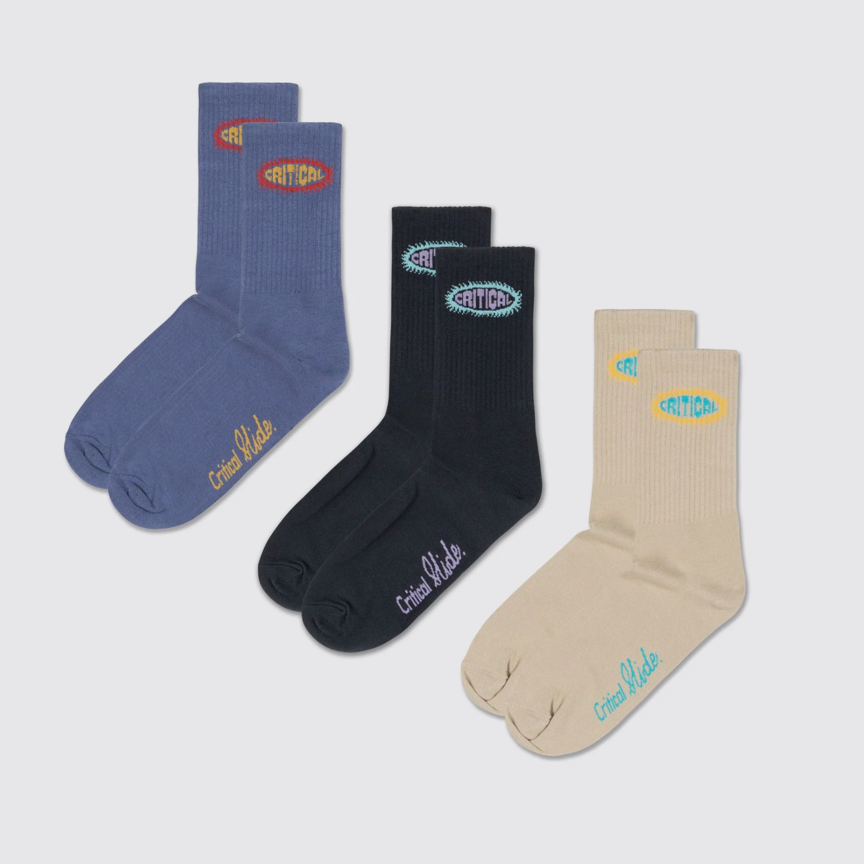 Burst 3pk Socks | The Critical Slide Society