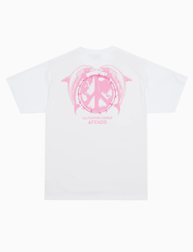 Dolfends Boxy Tee - White | Afends