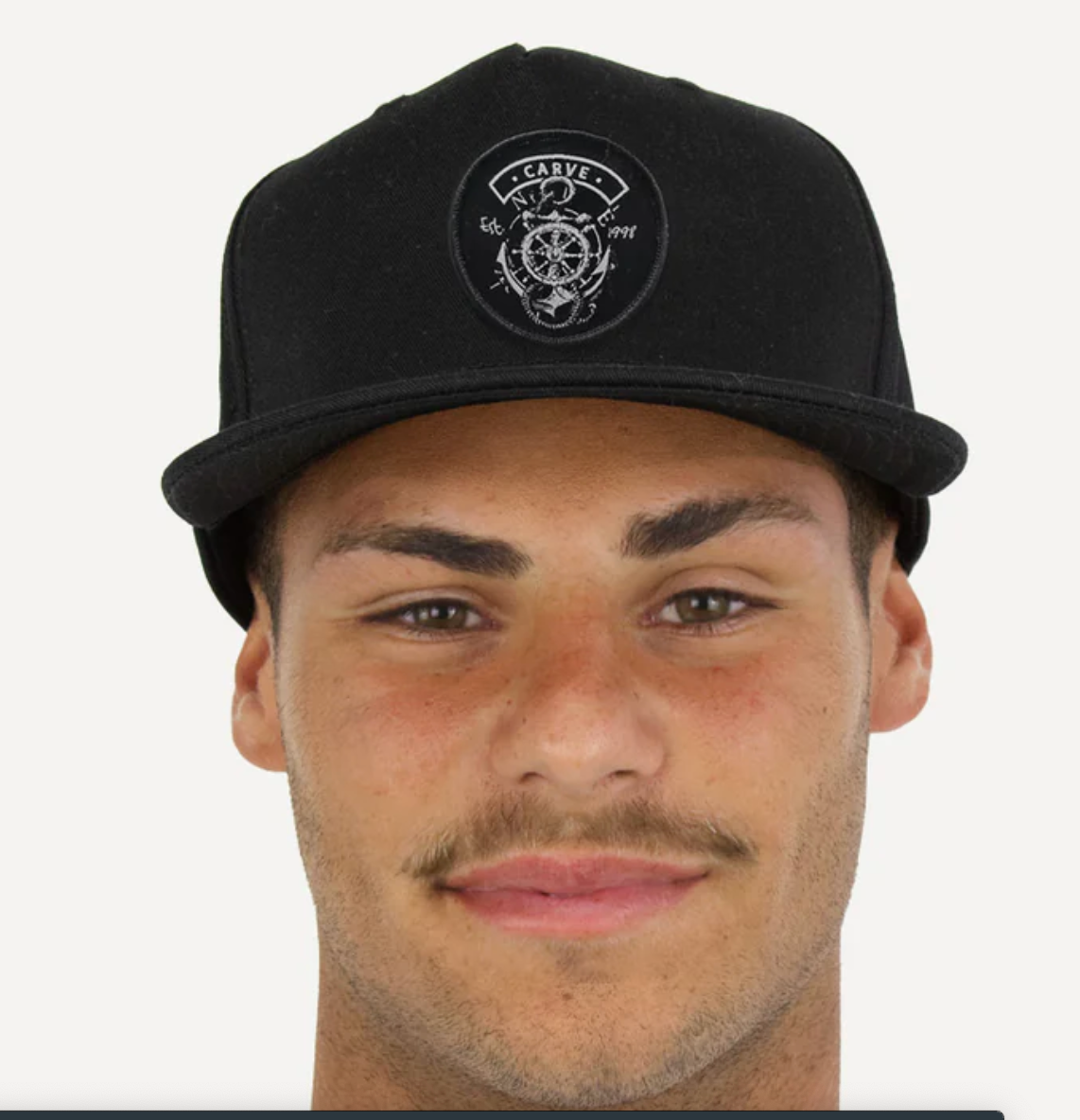 ANCHORED DOWN unisex flat peak cap | Carve