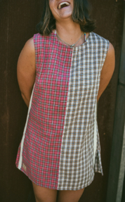 Flannel Sporty Dress in Strawberry Milk | Atmosea