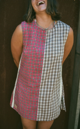 Flannel Sporty Dress in Strawberry Milk | Atmosea