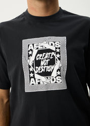Painter Retro Tee - Stone Black | Afends
