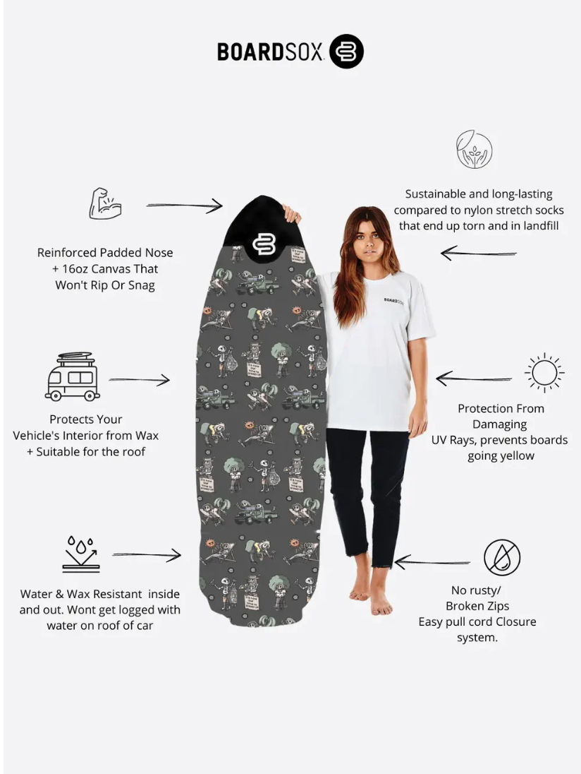 Canvas Surfboard Cover - Skelator | Boardsox