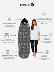 Canvas Surfboard Cover - Skelator | Boardsox