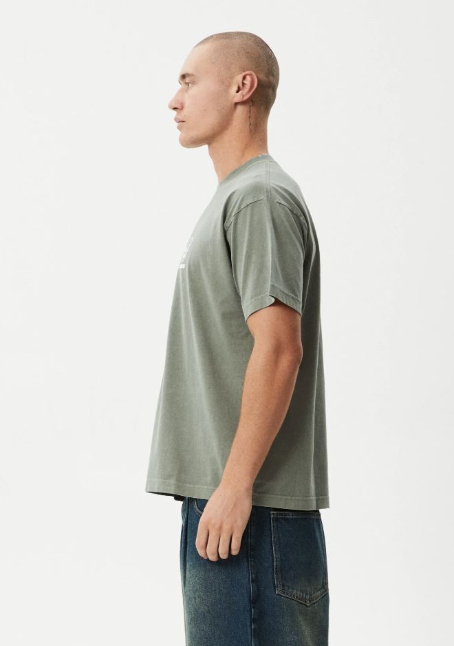 Skeletor Boxy Tee - Washed Sycamore | Afends