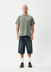 Skeletor Boxy Tee - Washed Sycamore | Afends
