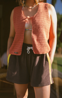 Terry Towelling Shorts in Chocolate Mango | Atmosea