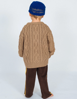 Kids Cable Knit in Mocha | Atmosea