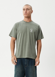 Skeletor Boxy Tee - Washed Sycamore | Afends