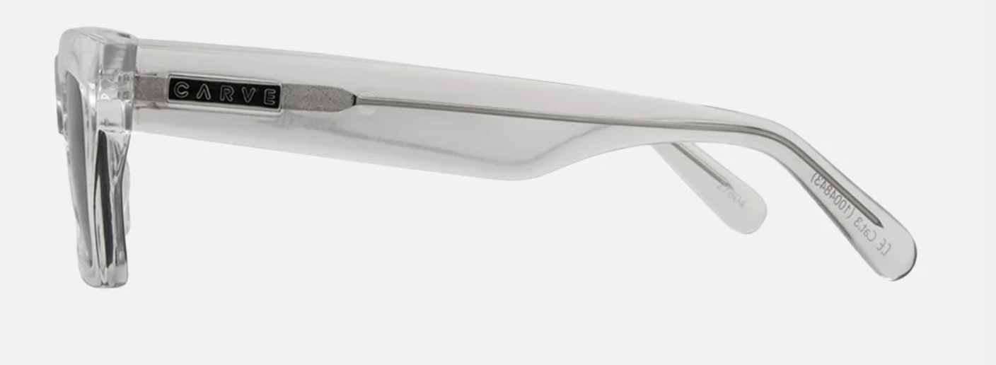 Solis - Gloss Crystal Clear Frame with Grey Lens | Carve