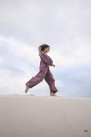 Ivy Pant - Fig Hemp Check | The Bare Road