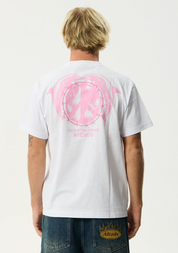Dolfends Boxy Tee - White | Afends