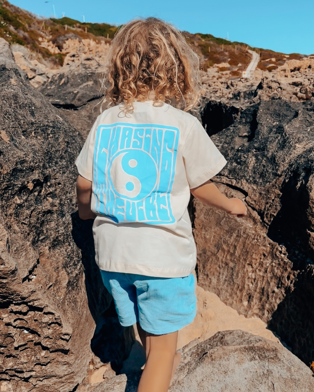 Kids Blue Cord Shorts | Salt and Sand