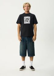 Painter Retro Tee - Stone Black | Afends