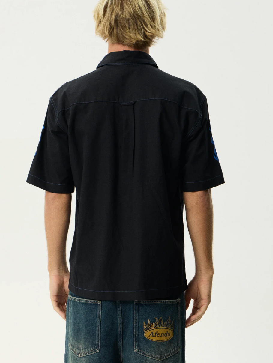 Utility Short Sleeve Shirt - Black | Afends