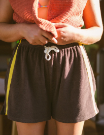 Terry Towelling Shorts in Chocolate Mango | Atmosea